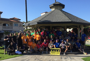 Corporate team building events don't have to be boring. This group just completed an exhilarating challenge course in Newport Beach.