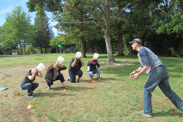 Our No Match Catch challenge requires dexterity and communication skills