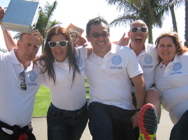 These employees bonded with each other during one of our team building events in Santa Monica.