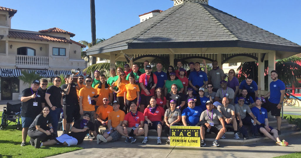 Corporate team building events don't have to be boring. This group just completed an exhilarating challenge course in Newport Beach.