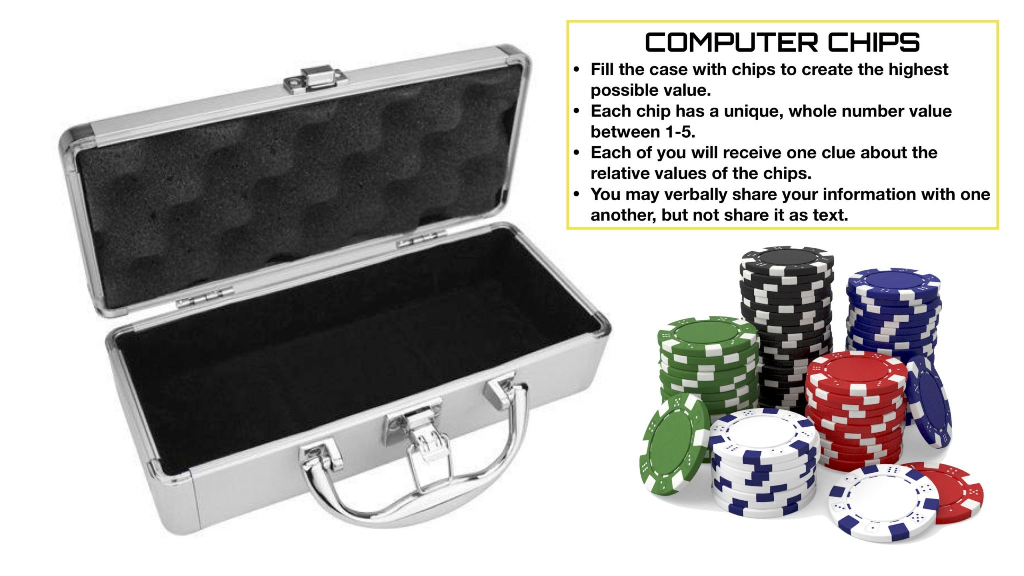 A logic puzzle is part of our Puzzle PAck remote team building program